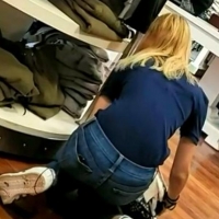 Skinny candid blonde employee in tight jeans 67873066.jpg