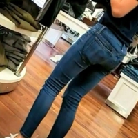 Skinny candid blonde employee in tight jeans 67873071.jpg