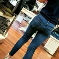 Skinny candid blonde employee in tight jeans 67873072.jpg