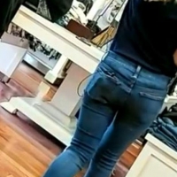 Skinny candid blonde employee in tight jeans 67873076.jpg