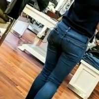 Skinny candid blonde employee in tight jeans 67873075.jpg