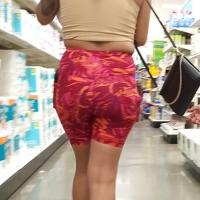 Candid milf with a nice ass in colorful spandex shorts and hard nipples sbdca331 - Candid creepshots front and back 029 - 0095029-095.jpg