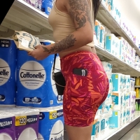 Candid milf with a nice ass in colorful spandex shorts and hard nipples sbdca331 - Candid creepshots front and back 029 - 0091029-091.jpg