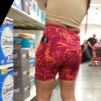 Candid milf with a nice ass in colorful spandex shorts and hard nipples sbdca331 - Candid creepshots front and back 029 - 0094029-094.jpg