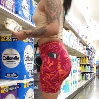 Candid milf with a nice ass in colorful spandex shorts and hard nipples sbdca331 - Candid creepshots front and back 029 - 0092029-092.jpg