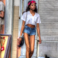 Candid ebony babes in shorts 2297921@N20_7817172994_Streetshots - Two young men and a little girl who thinks she is a woman.jpg