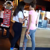 Latina midriff and ass