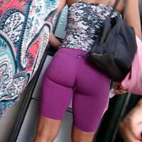 Pink spandex booty