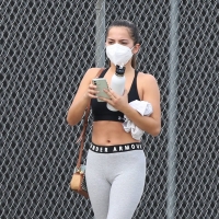 Isabela Merced leaving the gym in LA in grey leggings 07.jpg