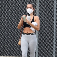 Isabela Merced leaving the gym in LA in grey leggings 10.jpg