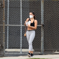 Isabela Merced leaving the gym in LA in grey leggings 11.jpg