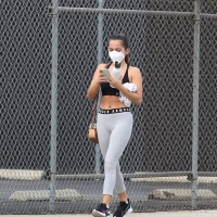 Isabela Merced leaving the gym in LA in grey leggings 13.jpg