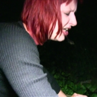 Redhead fucks stranger outside