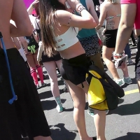 Asian raver booty in spandex