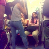 Latina in tight jeans
