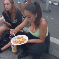 Sexy candid big boobed chick showing some hot cleavage while eating Stodge MJ442 Busty Girl eating Stodge.mp4-2022-08-31-15h31m38s526.jpg