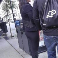 Brunette booty and vpl