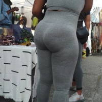 Round ebony ass