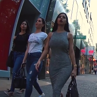 Sexy candid brunette babe with a sweet ass in a grey skirt with her beautiful friends in jeans Babe.JellO.Dress.mp4-2022-09-04-08h18m53s324.jpg