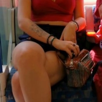 Pretty candid Polish brunette lady with sexy legs in black shorts screenshot_1451.jpg