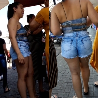 Sexy big booty brunette babe in denim shorts with a wedgie 002- Big and Wedgie!.jpg