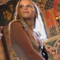 Cute blonde at winery