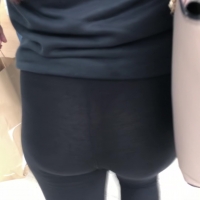 See through leggings brunette