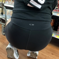 Spandex shorts booty