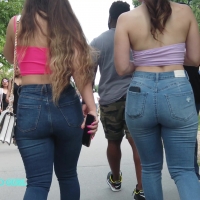 Remix of jeans and spandex booties