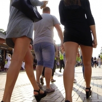 Two hotties in skirts