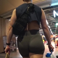 Fit spandex babe