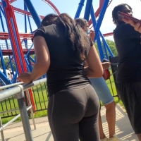 Round booty Latina with vpl
