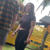 Braless hottie