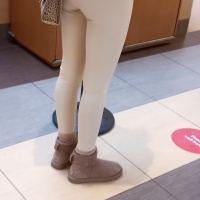 Sexy candid petite black girl in tight white leggings 69708324.jpg
