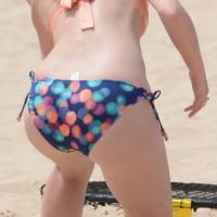 Candid skinny flat chested duo playing beach volleyball in bikinis Full Length (15).JPG