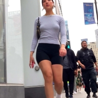 Black spandex babe