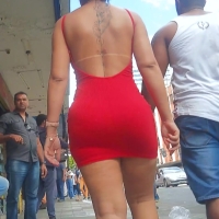 Red skirt hottie