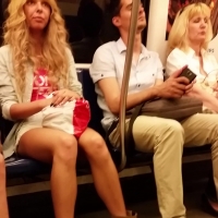 Sexy legs on the subway