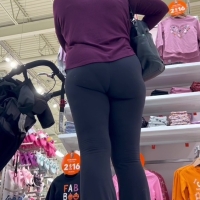 Milf in flared yogas
