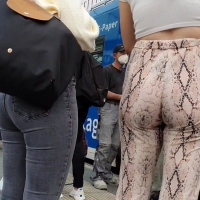 Two sexy candid friends