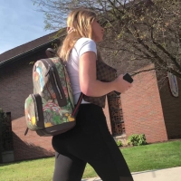 Slim college beauty