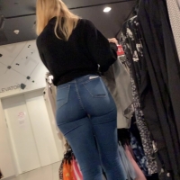 Sexy ass blonde employee