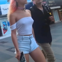 Hot candid Turkish babe showing off her braless small tits in a white top (part 1) C0050 DP girl hard nips 2.mp4_20190101_224624.767.jpg