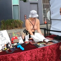 Topless vendor