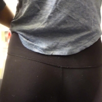 Sexy blonde leggings booty