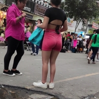 Pink spandex babe