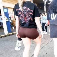 Amusement park blonde