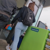 Skinny girl in jeans