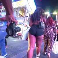 Sexy candid big black booty