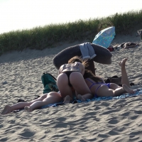Three hot bikini friends